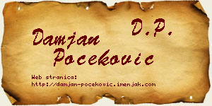 Damjan Počeković vizit kartica